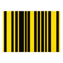 Funky black and yellow rectangles personalized invite