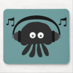 Funky Black Dee Jay Jellyfish Customizable Mousepads