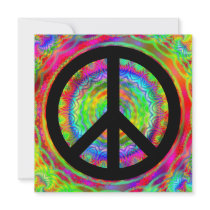 Funky Black Peace Sign Announcement