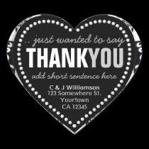 Funky Black White Tribal Thank You Sticker stickers