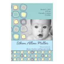 Funky Blocks Baby Boy Announcement