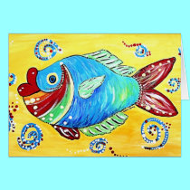 Funky Blue Fish cards