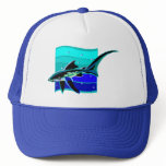 Funky Blue Shark Trucker Hat