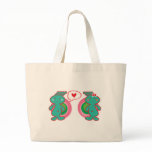 Funky Boy Loves Girl Cute Fun Custom Tote Bag