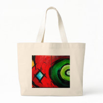 Funky Bright  Abstract Art Painting Canvas Bags
