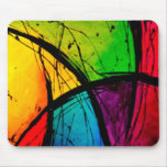 Funky Bright Abstract Art Painting Mousepad