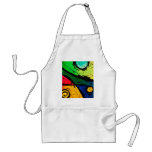 Funky Bright Colors Abstract Art Apron