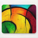 Funky Bright Colors Abstract Art mousepads