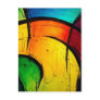 Funky Bright Colors Abstract Art Postcards