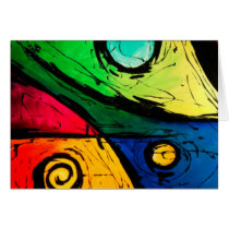 Funky Bright Colours Abstract Art
