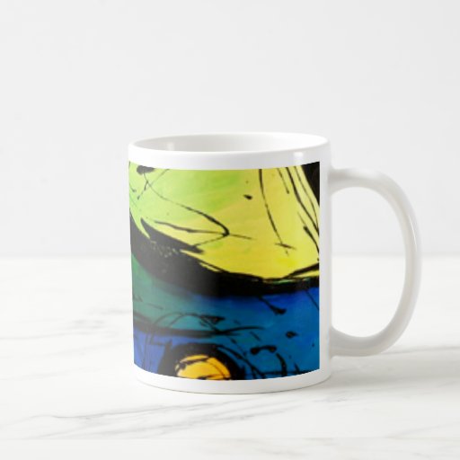 Funky Bright Colours Abstract Art Coffee Mugs