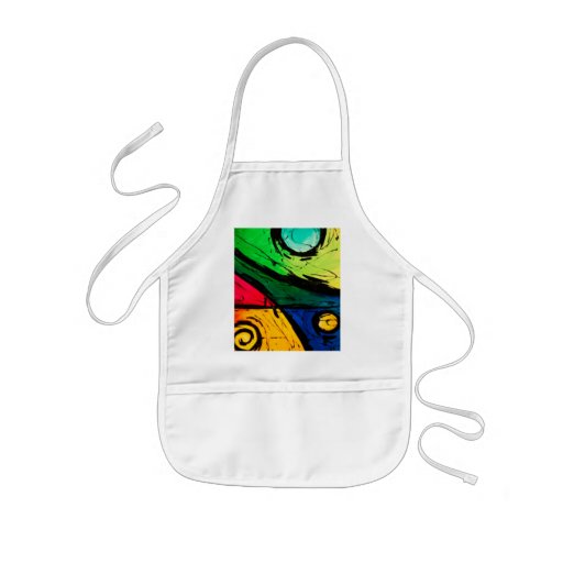 Funky Bright Colours Abstract Art - Customized Aprons