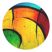 Funky Bright Colours Abstract Art