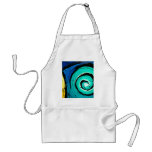 Funky Bright Swirls Abstract Art Painting Aprons
