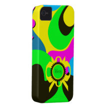 Funky Chic Colourful Abstract Iphone 4/4S Case iPhone 4 Cover