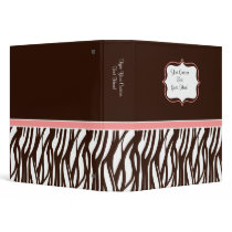 Funky Chocolate Zebra Binder