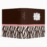 Funky Chocolate Zebra Binder