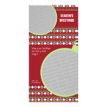 Funky Christmas Dots Photo Greeting Card
