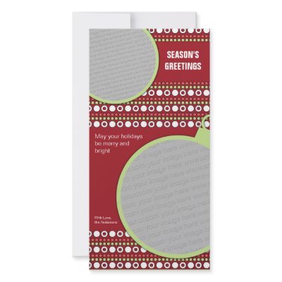 Funky Christmas Dots Photo Greeting Card by artladymanor