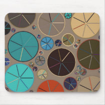 Funky Circles Brown and Aqua