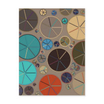 Funky Circles Brown and Aqua