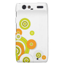 Funky circles on white motorola droid RAZR cases