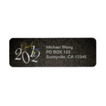 Funky Class of 2012 Address labels