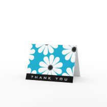 Funky Daisies (Blue) Thank You Card