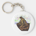 funky deejay vector design keychains
