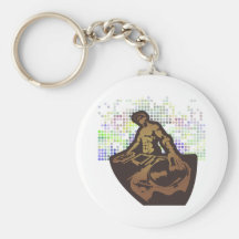 funky deejay vector design key chain