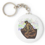 funky deejay vector design key chain