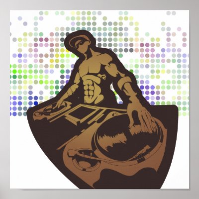 funky deejay vector design print by doonidesigns