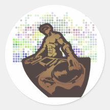 funky deejay vector design stickers