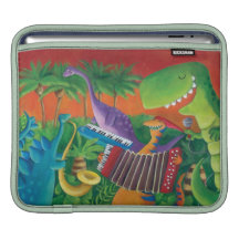 Funky Dinosaur Band iPad Sleeves