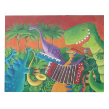Funky Dinosaur Band Memo Pads
