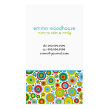 "Funky Dots 'n' Stripes" Mommy Business Card
