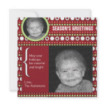 Funky Dots on Square Christmas Card Personalized Announcements