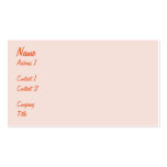 Funky Dots Orange Business Card