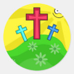 Funky Easter Round Stickers