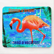Funky flamingo humourous mouspad mouse pad