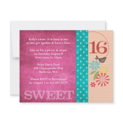 Funky Floral Invitations by KrispysKingdom