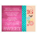 Funky Floral Invitations