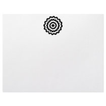 Funky Flower in Black and White. Custom Letterhead