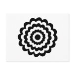 Funky Flower in Black and White. Postcard