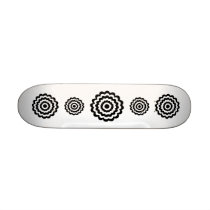 Funky Flower in Black and White. Skateboard Decks