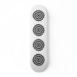 Funky Flower in Black and White. Skate Board Decks