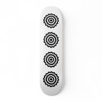 Funky Flower in Black and White. Skate Board Decks