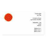 Funky Flower in Orange and Red. Business Cards