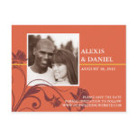 Funky Flower Photo Save the Date Postcard