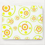 Funky flowers and circles - Mousepad